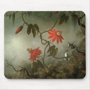 Passion Flowers and Hummingbirds Mouse Mat
