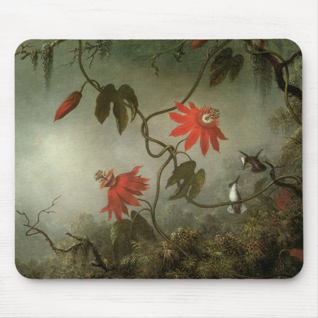 Passion Flowers and Hummingbirds Mouse Mat (Front)