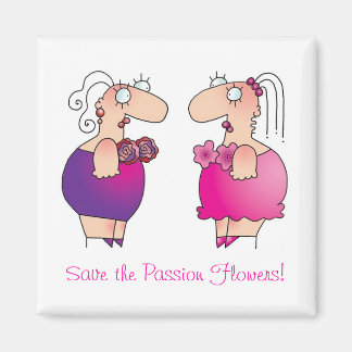 PASSION FLOWERS! Breast Cancer Awareness Magnet
