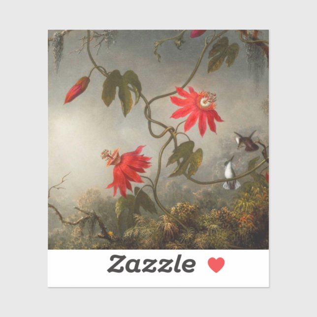 Passion Flowers with Hummingbirds Heade (Sheet)