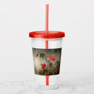 Passion Flowers with Hummingbirds Heade Acrylic Tumbler
