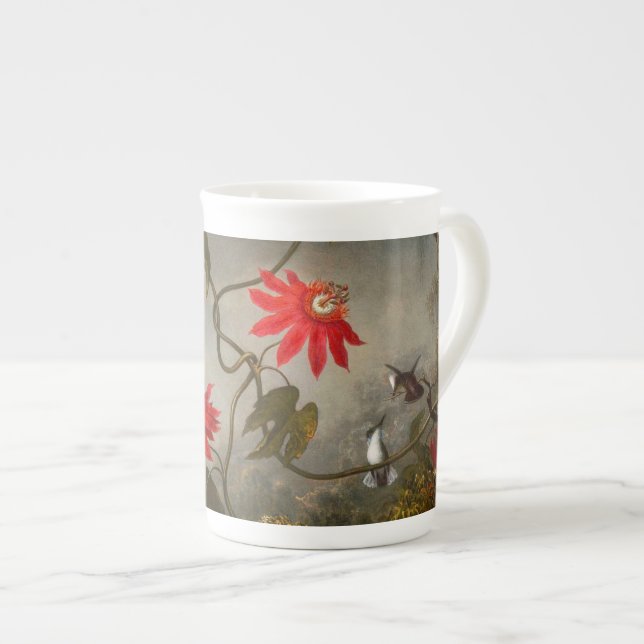 Passion Flowers with Hummingbirds Heade Bone China Mug (Front Right)