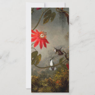 Passion Flowers with Hummingbirds Heade Card