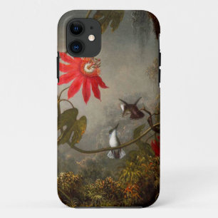 Passion Flowers with Hummingbirds Heade iPhone 11 Case