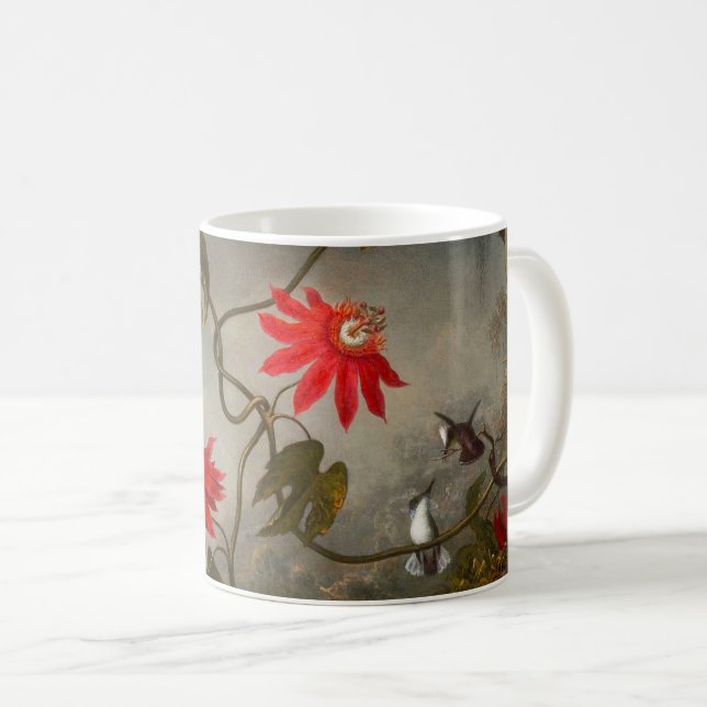 Passion Flowers with Hummingbirds Heade Coffee Mug (Front Right)