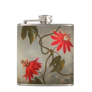 Passion Flowers with Hummingbirds Heade Hip Flask