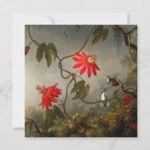 Passion Flowers with Hummingbirds Heade Invitation