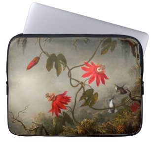 Passion Flowers with Hummingbirds Heade Laptop Sleeve