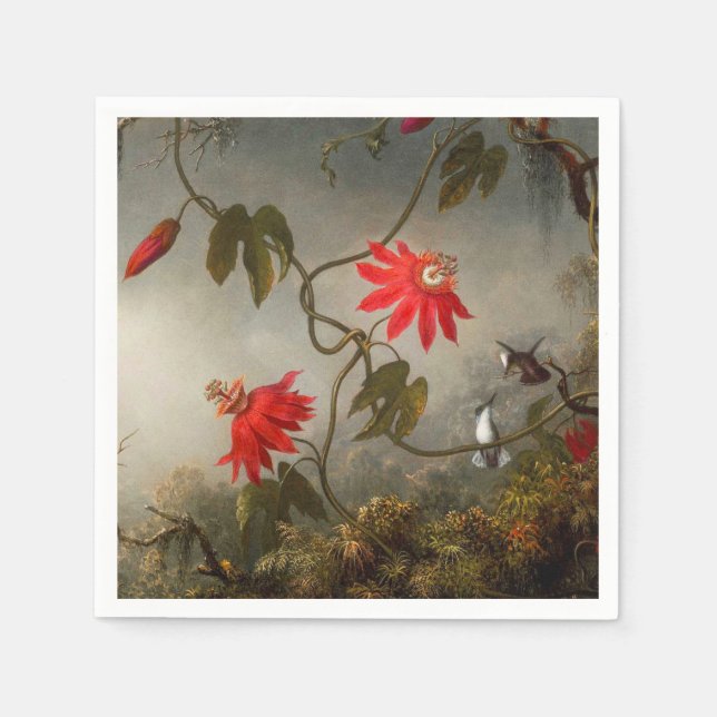 Passion Flowers with Hummingbirds Heade Napkin (Front)