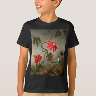 Passion Flowers with Hummingbirds Heade T-Shirt