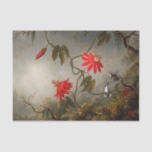Passion Flowers with Hummingbirds Heade Tissue Paper