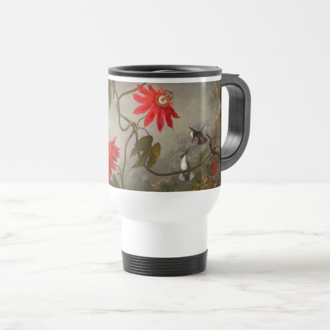 Passion Flowers with Hummingbirds Heade Travel Mug (Front Right)