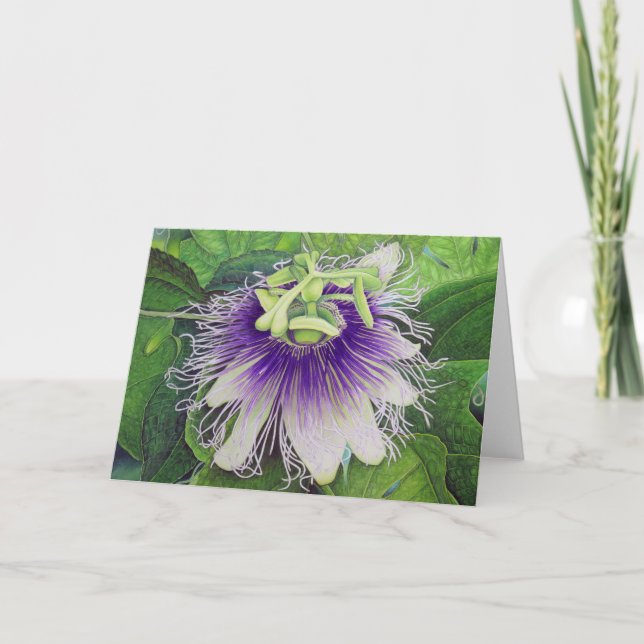 Passion Fruit Blossom Card (Front)