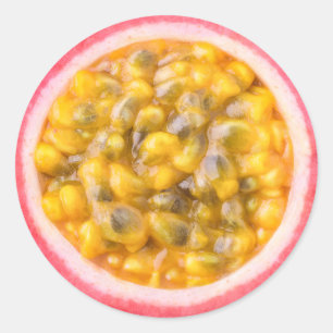 Passion fruit classic round sticker