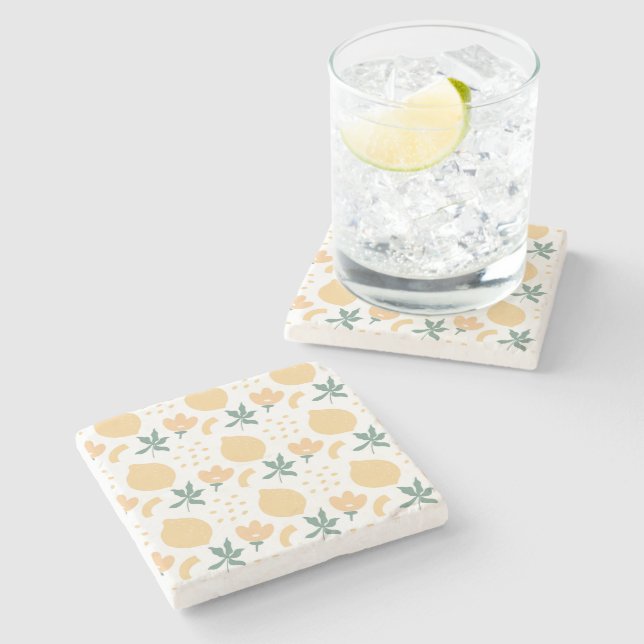 Passion Fruit Flower Stone Coaster (Side)