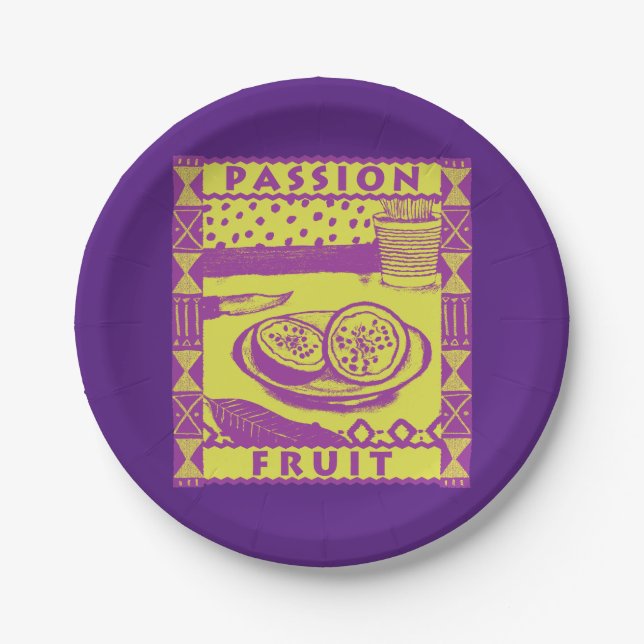 Passion Fruit Paper Plate (Front)