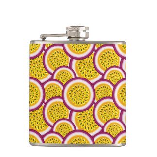 Passion fruit slices hip flask