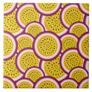 Passion fruit slices tile