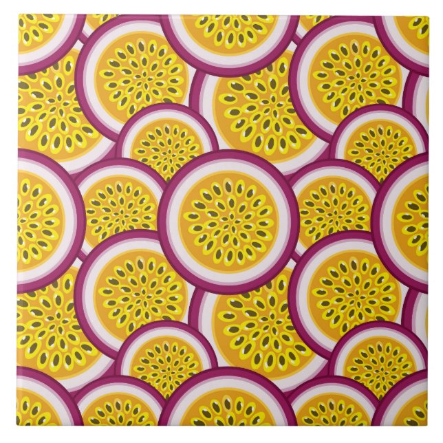 Passion fruit slices tile (Front)