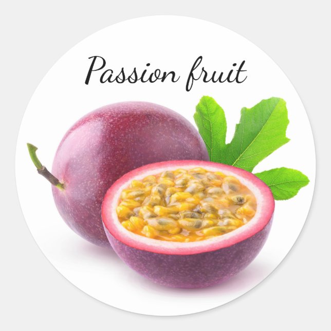 Passion fruits classic round sticker (Front)