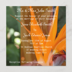 Passion in Paradise tropical  Wedding Invitations