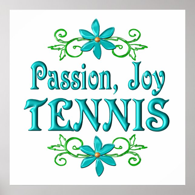 Passion Joy Tennis Poster (Front)