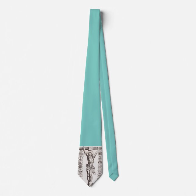 Passion of Jesus crucifixion of Christ Tie (Front)