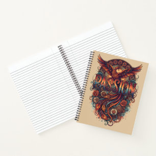 Passion Phoenix Vintage Art Design – Inspirational Notebook