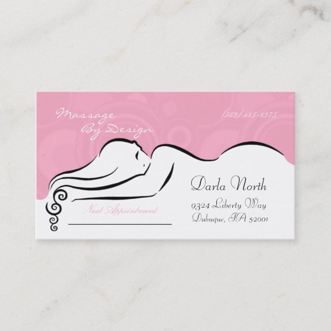 Passion Pink Darla  Business Cards (Front)