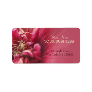 Passion Red Flower Label