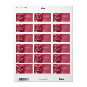 Passion Red Flower Label (Full Sheet)