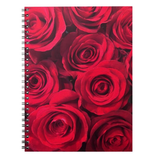 Passion Red Rose Bouquet Notebook (Front)