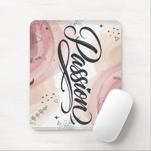 Passion Script Elegant Minimalist Typography Mouse Mat