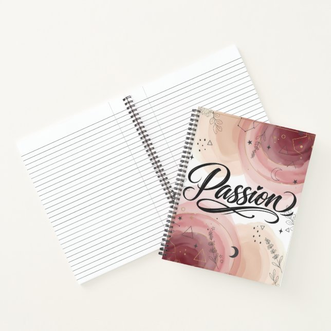 Passion Script | Elegant Minimalist Typography Notebook (Inside)