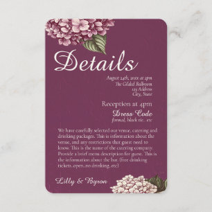PASSION Wedding Detail Invite