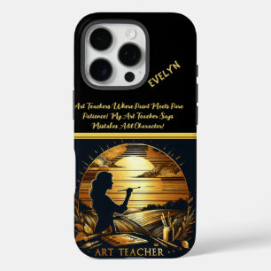 Passionate Art Teacher Inspires at Sunset iPhone 16 Pro Case