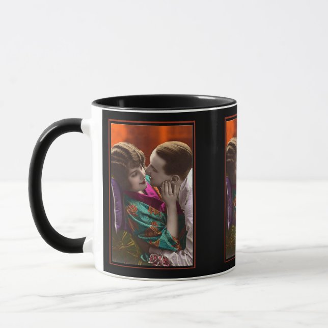 passionate couple vintage retro mug (Left)