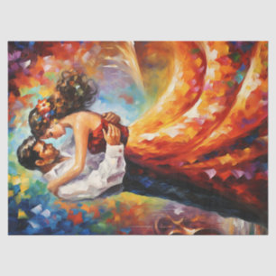 Passionate Embrace Couple Decoupage Tissue Paper