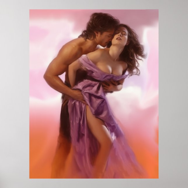 Passionate Embrace in Twilight Poster (Front)