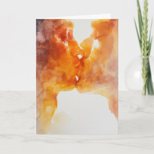 Passionate Encounter in Warm Hues Card