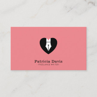 Passionate freelance writer author novelist business card