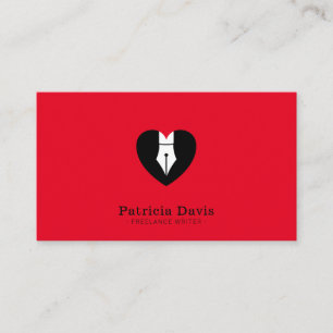 Passionate freelance writer author novelist business card