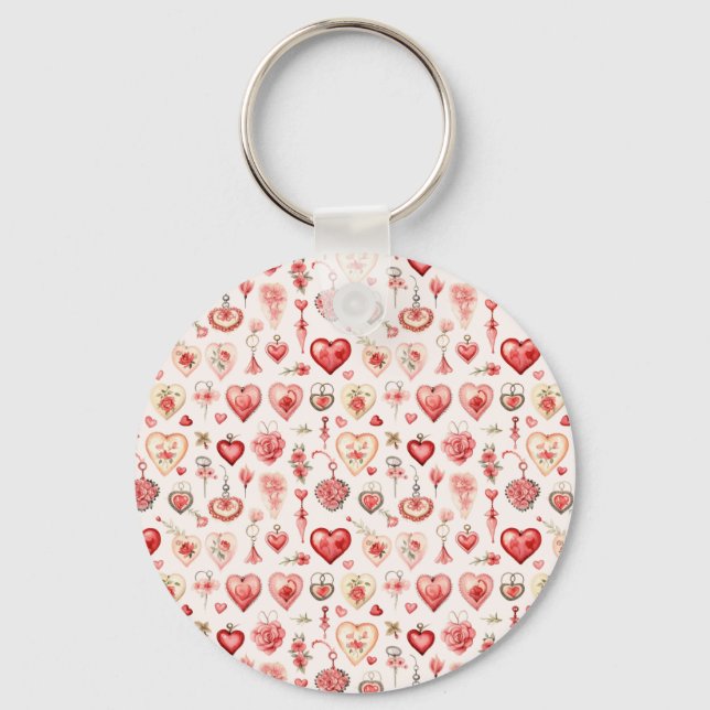 Passionate Palette: Valentine Embellishments  Key Ring (Front)