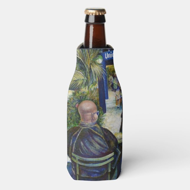 Passionate People Playing in the Park, NYC Bottle Cooler (Bottle Front)