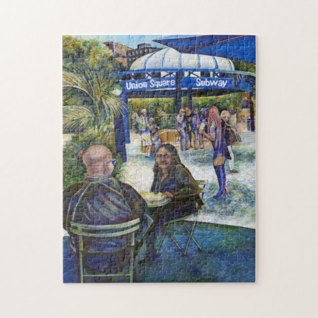 Passionate People Playing in the Park, NYC Jigsaw Puzzle (Vertical)