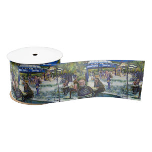 Passionate People Playing in the Park, NYC Satin Ribbon
