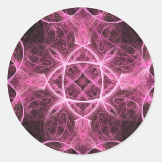 Passionate Pink Fractal Stickers