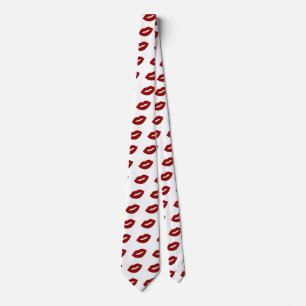 Passionate Red Valentine Lips Tie