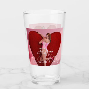 Passionate Valentine’s Day Girl in a Corset Glass