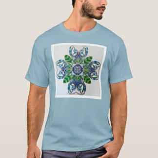 "Passionflower Crest" Mandala by Aaron Brader T-Shirt